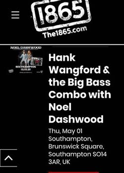 165 Gig in Southampton May 1st 2025