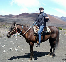Hank on horseback in Hawaii